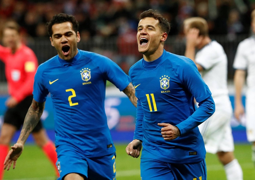 Brasil resolve no segundo tempo e vence Rússia por 3 a 0 em Moscou