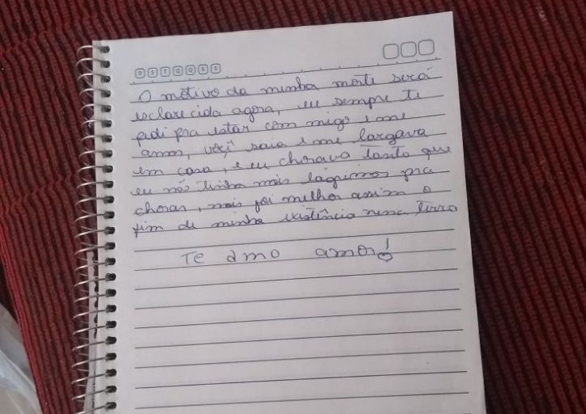 Paramirim: Jovem de 18 anos comete suicídio e deixa carta