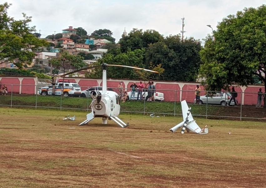 Globocop faz pouso de emergência no Barreiro, em BH; ninguém se feriu