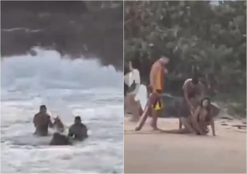 Jovem de 26 anos é resgatada de afogamento na Praia do Buracão, em Salvador