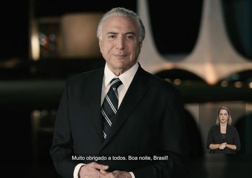 Em último pronunciamento de Natal, Temer diz sair 'com a alma leve e a consciência do dever cumprido'