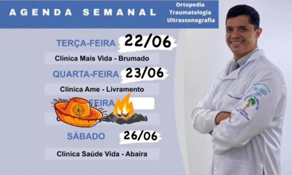 Confira agenda semanal do Doutor Ricardo Barbosa