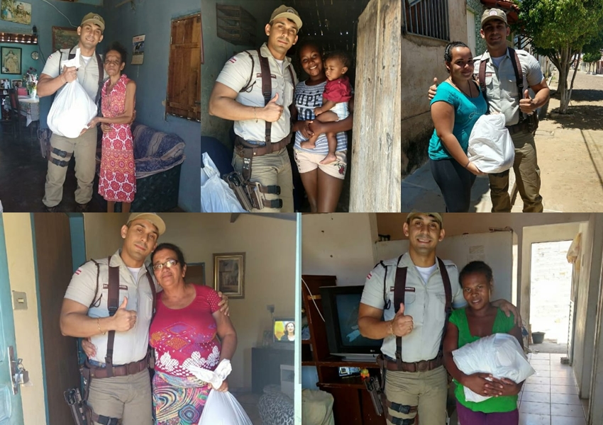 Famílias de Jussiape são beneficiadas em ação solidária da Polícia Militar