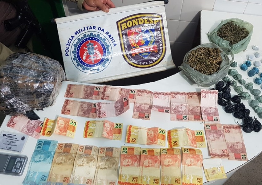 Barreiras: Rondesp Oeste captura traficantes com quantia em dinheiro
