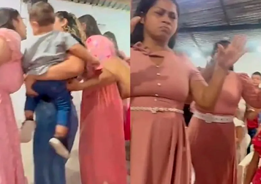 Mulher interrompe culto em Manaus e afirma ser amante de pastor durante celebração