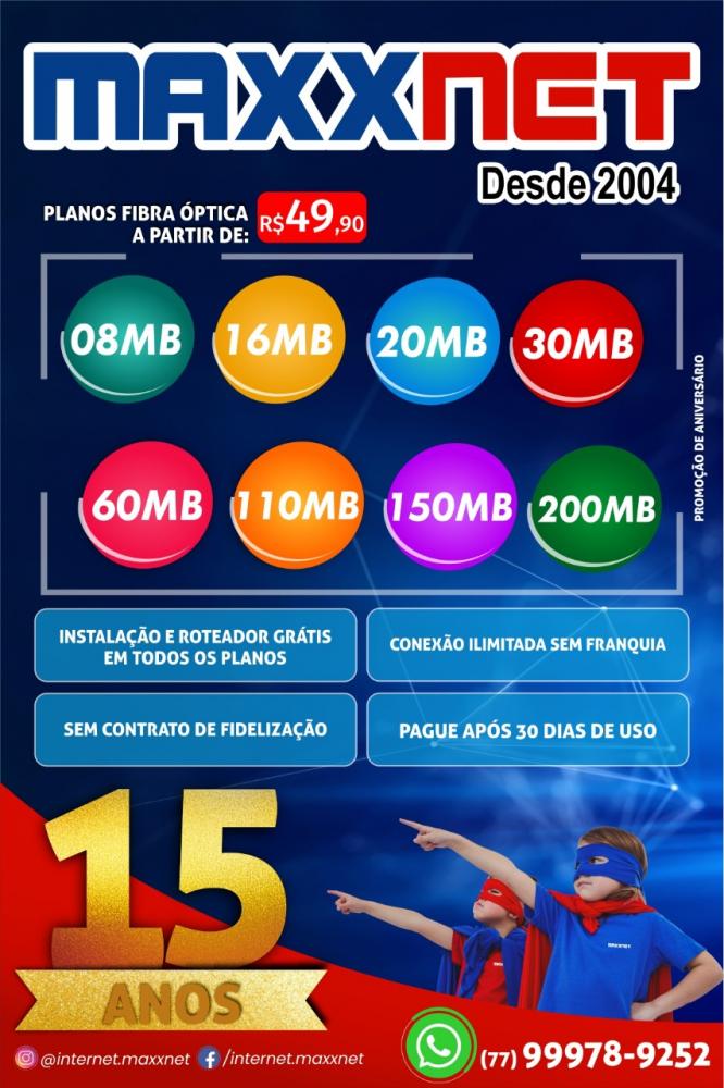 Livramento: Maxxnet implanta sinal de internet com tecnologia de fibra óptica