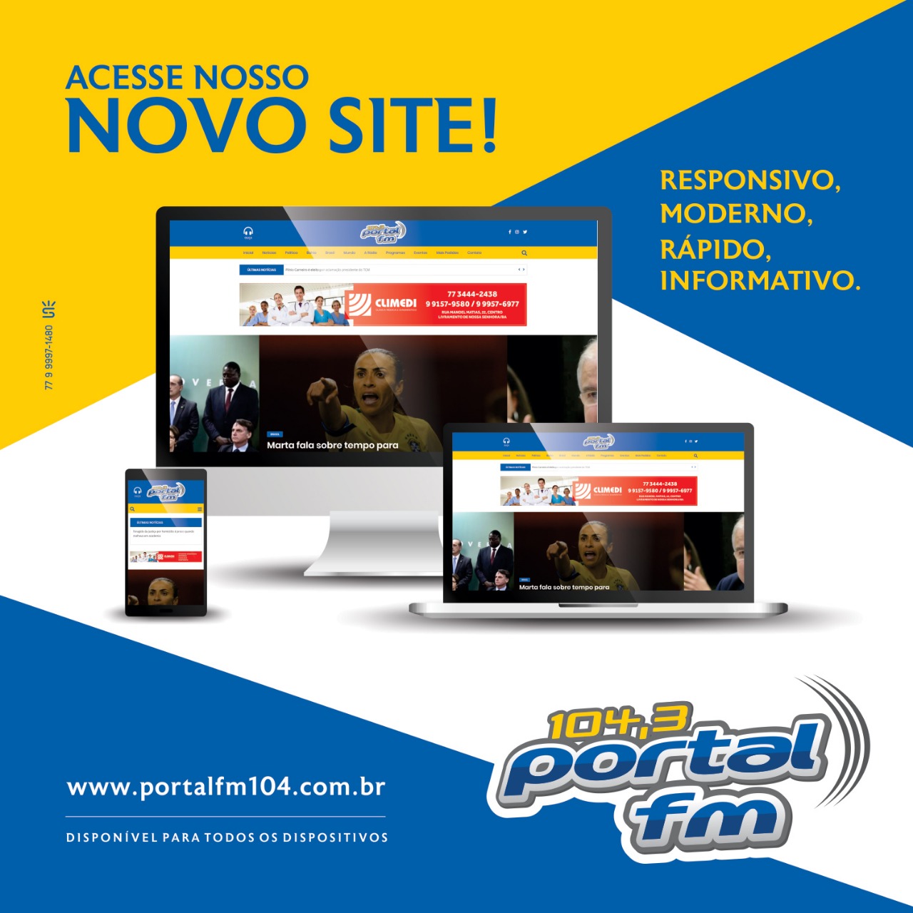Livramento: Novo site da Rádio Portal FM já está no ar