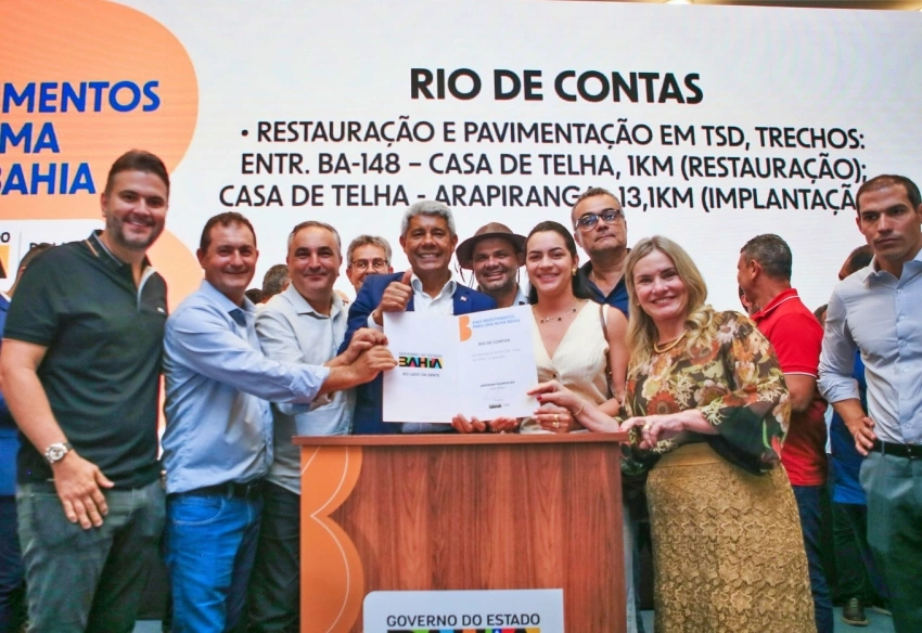 Governo da Bahia anuncia pavimentação entre Casa de Telha e Arapiranga, em Rio de Contas