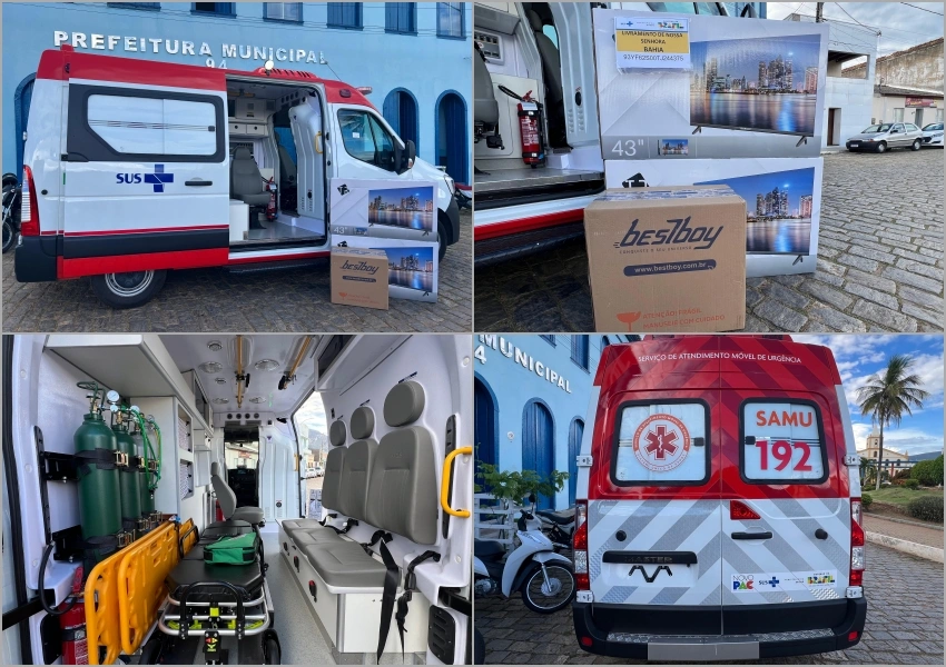 Livramento é contemplado pelo Novo PAC Saúde com ambulância do Samu e kits de Telessaúde