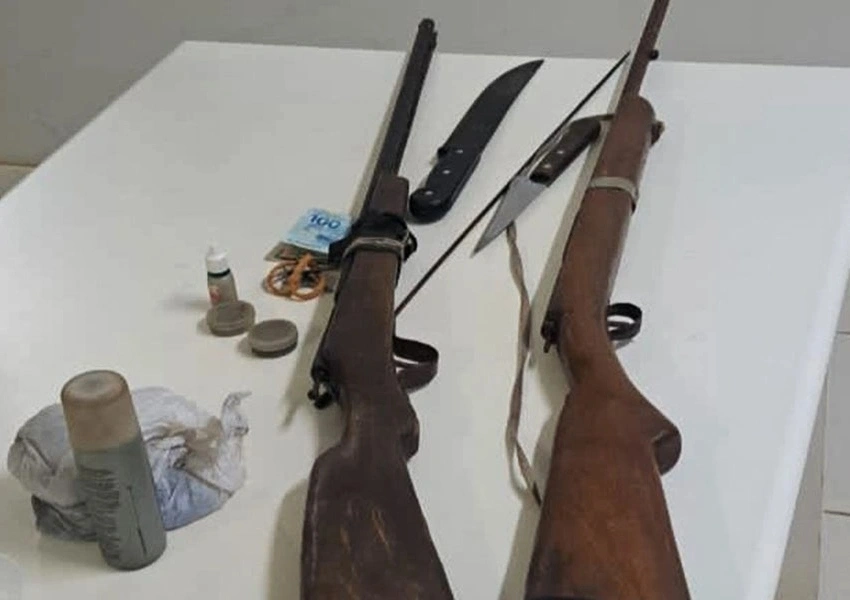 Polícia Militar apreende armas após desentendimento familiar na zona rural de Tanque Novo