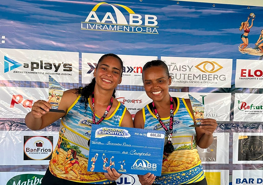 Dupla de Livramento conquista vice-campeonato em vôlei de areia em Guanambi