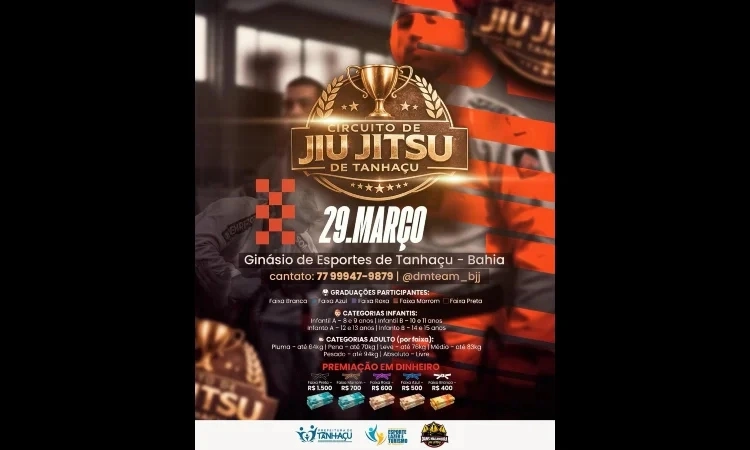 Tanhaçu recebe 1º Circuito de Jiu-Jitsu no dia 29 de março
