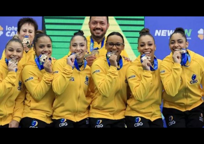 Brasil vence EUA pela 1ª vez na ginástica artística e é ouro no Pan