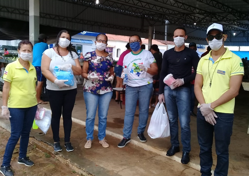 Dom Basílio: Prefeitura distribuiu gratuitamente mil máscaras no comércio nesta segunda-feira (13)
