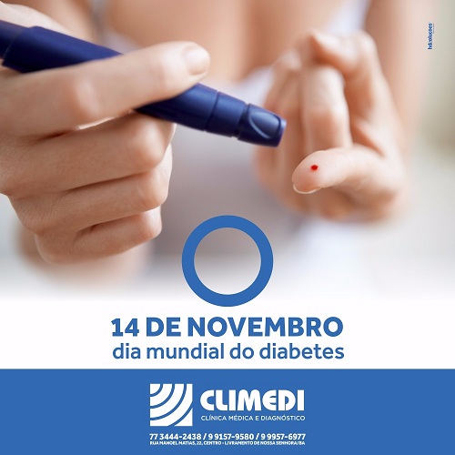 Climedi: 14 de novembro dia mundia do diabetes
