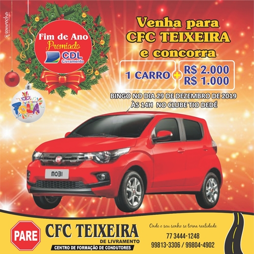 Venha para Auto Escola Teixeira e concorra a um carro 0km e 3 mil reais em dinheiro