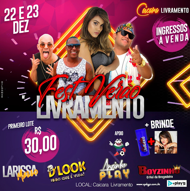 Primeira edição do ‘’Fest Verão Livramento’’ será realizada nos dias 22 e 23 de Dezembro