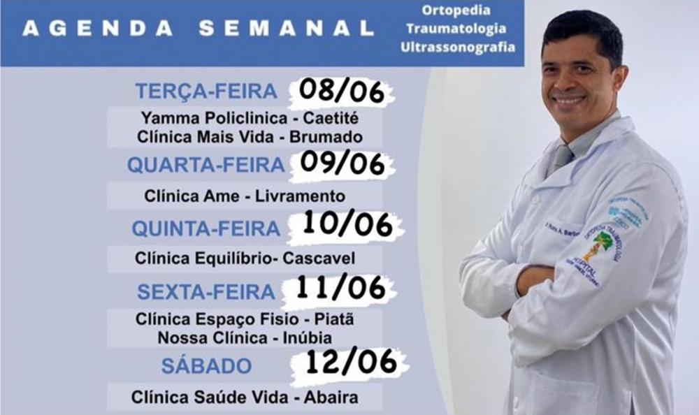 Confira agenda semanal do Doutor Ricardo Barbosa