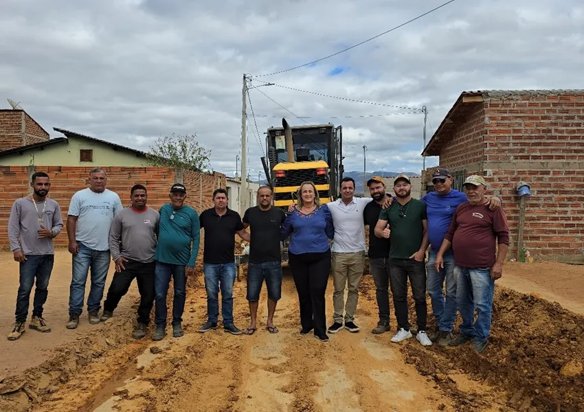 Iniciadas as obras de pavimentação na Rua Nilson Miranda de Castro, em Livramento