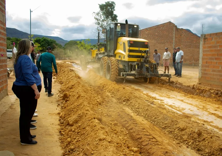 Iniciadas as obras de pavimentação na Rua Nilson Miranda de Castro, em Livramento