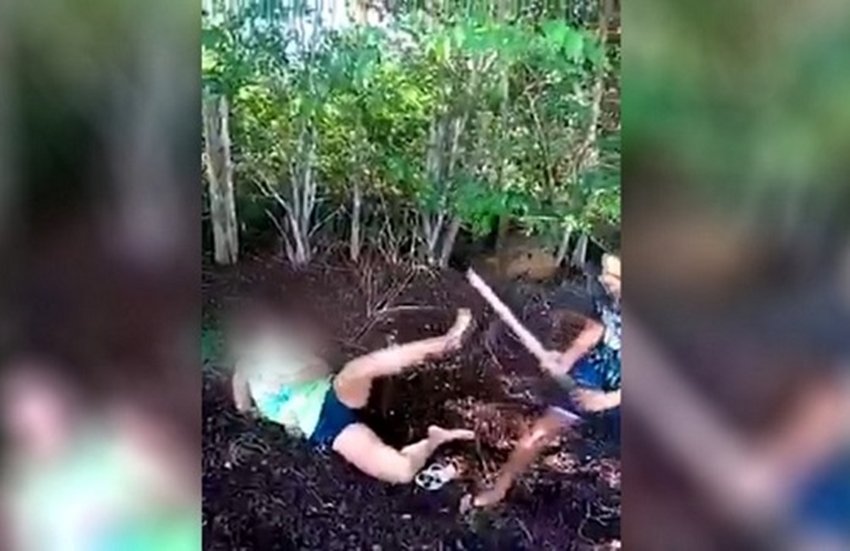 Traficantes filmam tortura a garota de 19 anos em Eunápolis