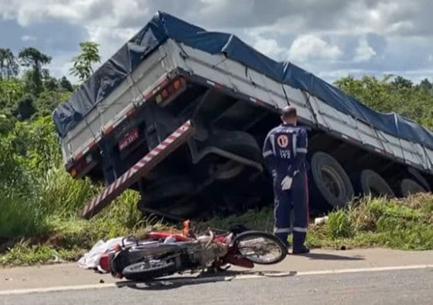 Eunápolis: Motociclista morre após ser atropelado em acidente na BR-101
