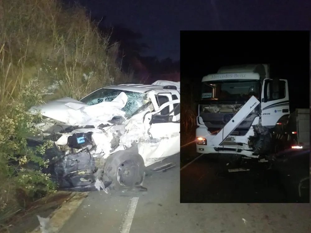 Acidente entre carro e caminhão é registrado na BA-263, entre Vitória da Conquista e Itambé