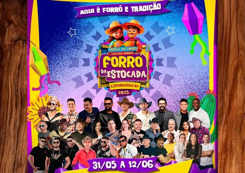 Forró da Estocada 2025 terá shows de Zé Vaqueiro, Batista Lima,  Pablo, Vitor Fernandes e outros