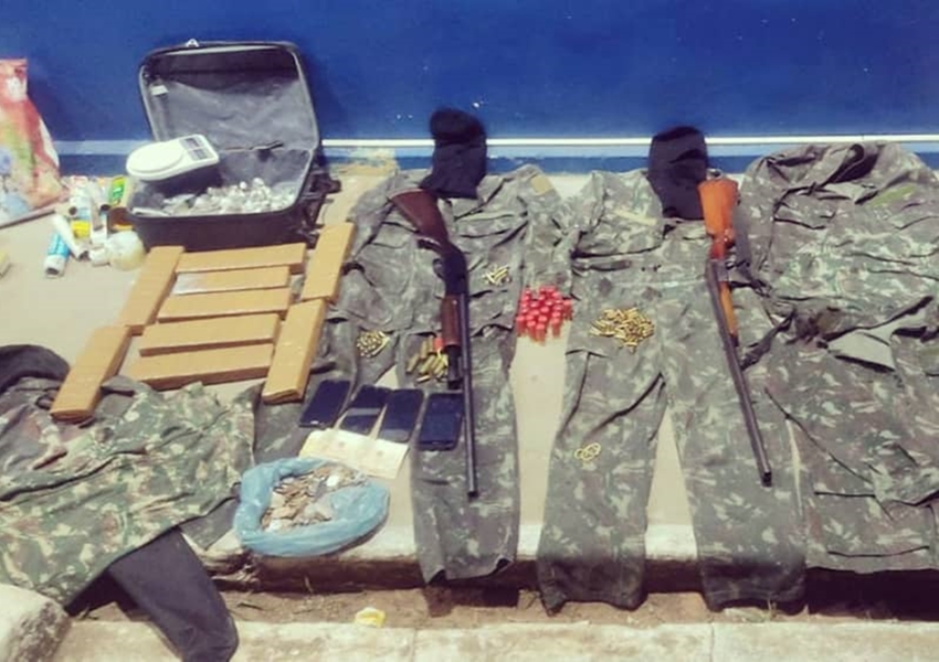 Drogas, armas e munições são apreendidos pela CIPE em Rio de Contas