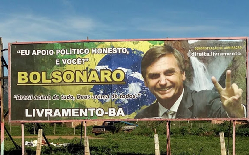 Depois de PT e PSOL, Rede pede remoção de outdoor de Bolsonaro em Livramento