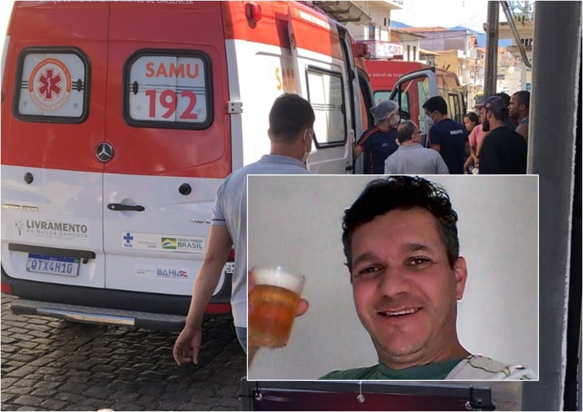 Homem morre após sofrer mal súbito no centro de Livramento de Nossa Senhora 
