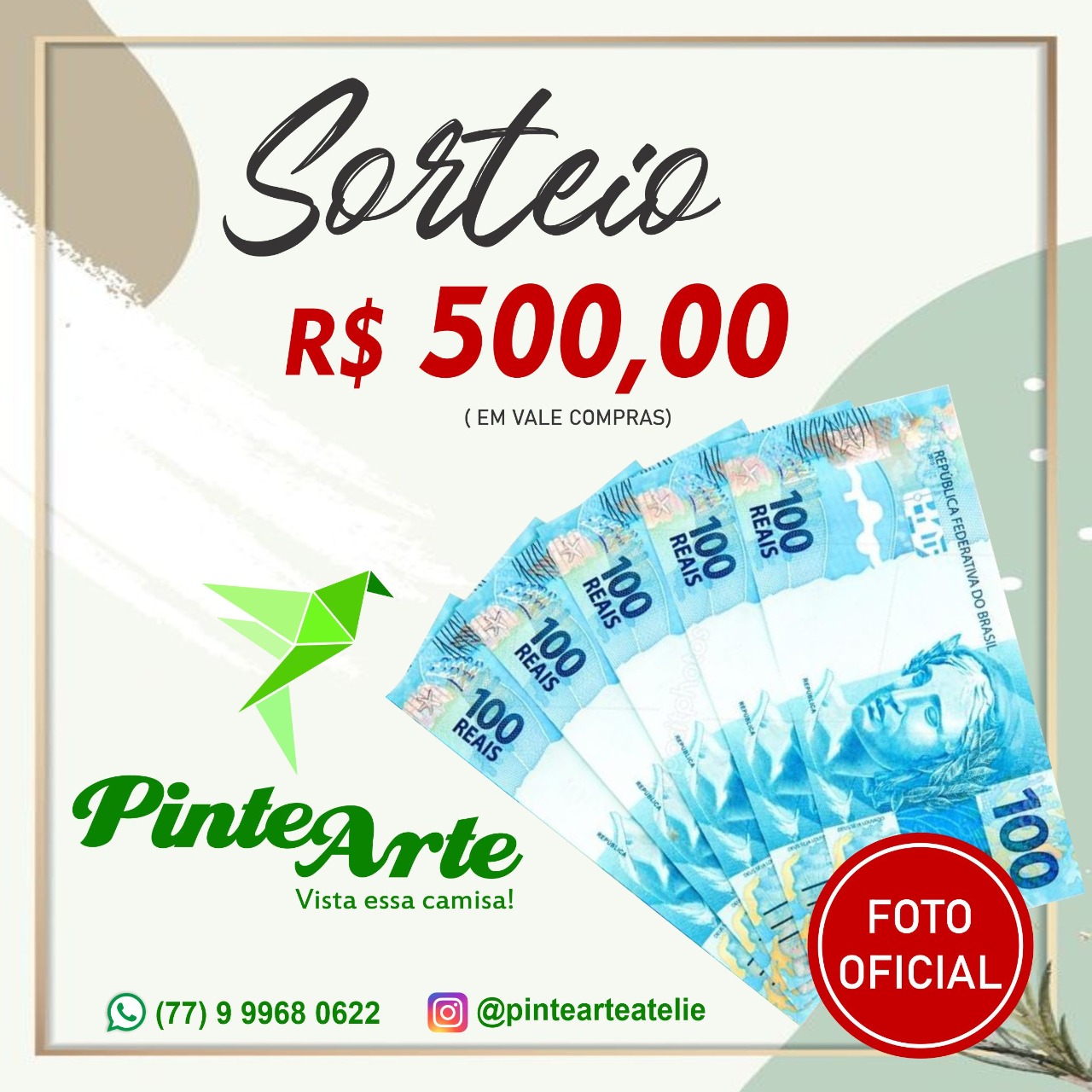 Participe do super sorteio que a Pinte Arte preparou pra você