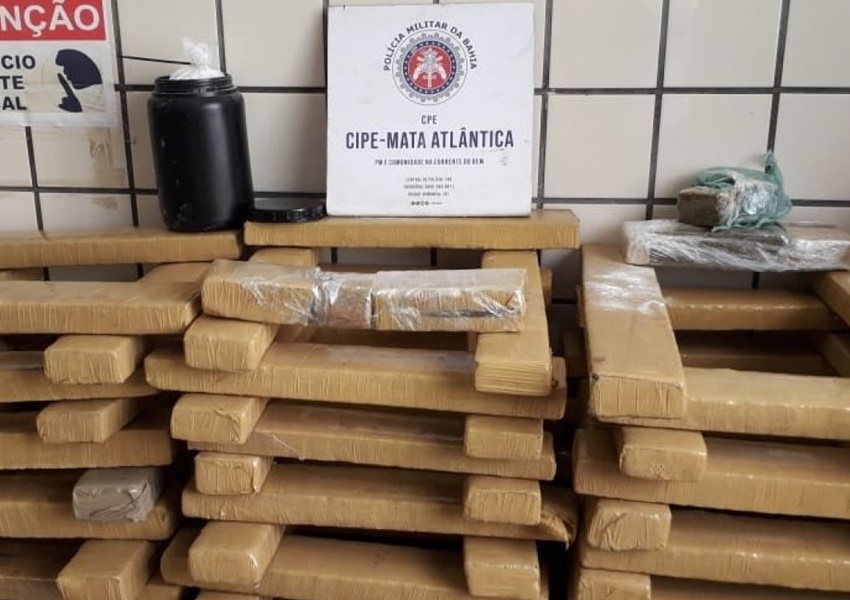 Operação apreende 98 quilos de maconha em imóvel de Teixeira de Freitas