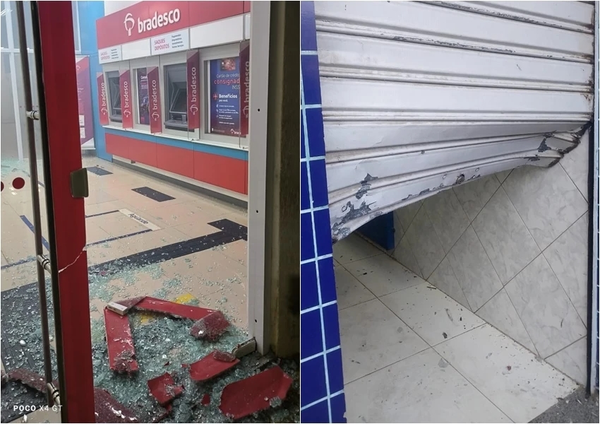 Madrugada de caos em Paripiranga: Criminosos assaltam casa Lotérica e tentam roubar Agência do Bradesco