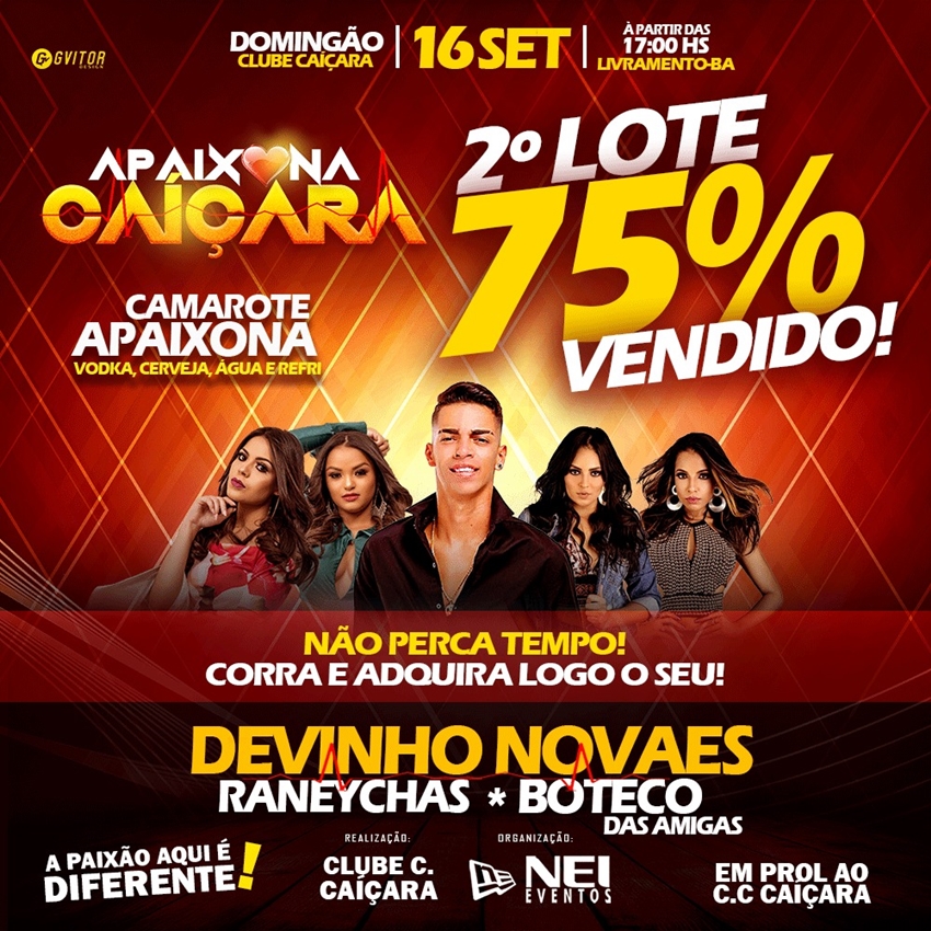 Com mais de 75% dos ingressos vendidos no segundo lote,  Apaixona Caiçara deve bater recorde de público em Livramento