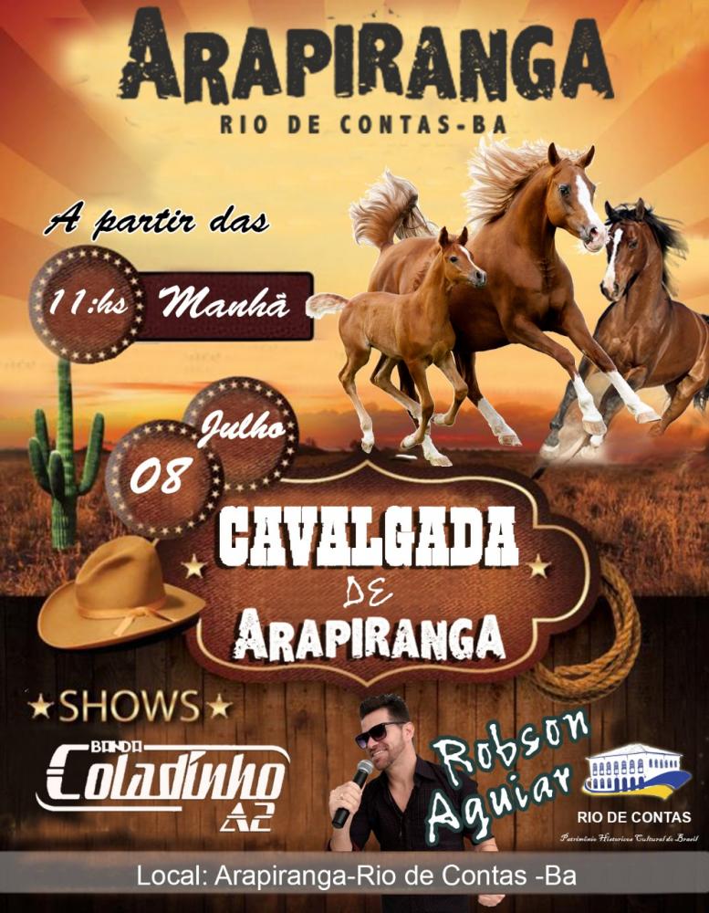 Neste domingo acontecerá a tradicional Cavalgada de Arapiranga 