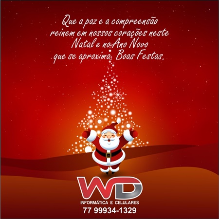 Mensagem de Natal da Loja WD Informática e Celulares