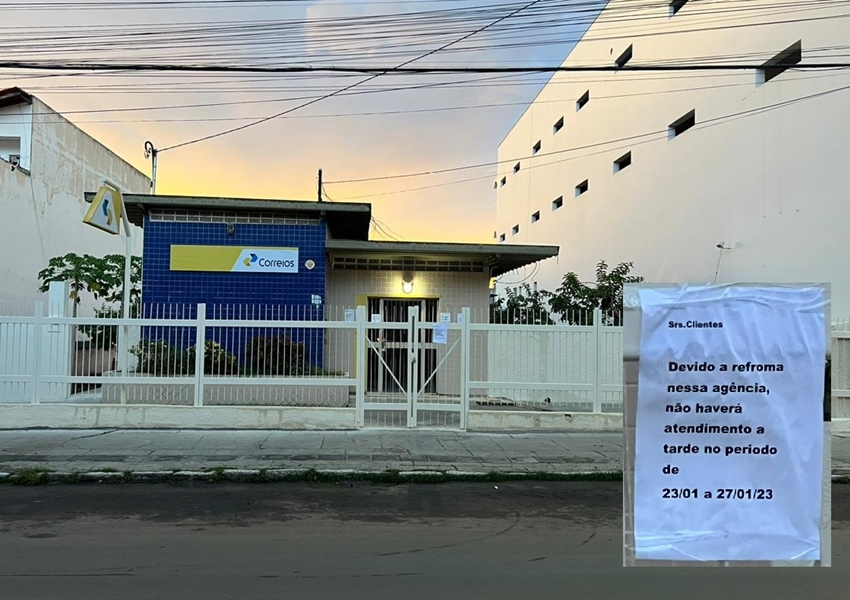 Livramento: Agência dos Correios passa por reforma e atendimento no turno vespertino é suspenso