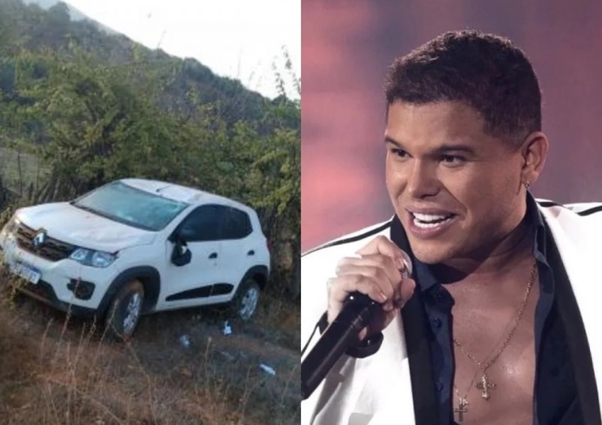 Carro dirigido por Tierry capota a caminho de show no interior da Bahia