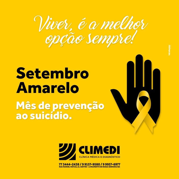 CLIMEDI: Você sabe o que é setembro amarelo ?