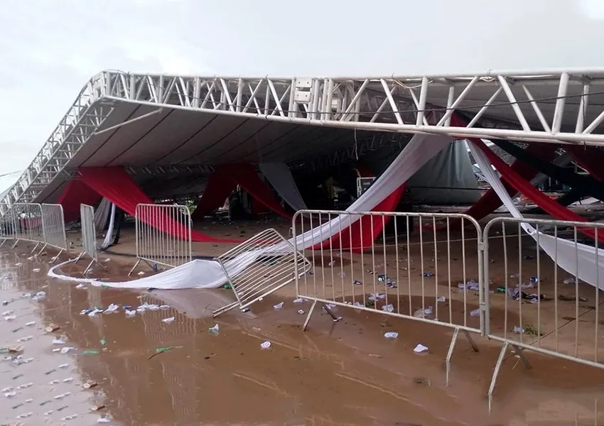 Estrutura desaba durante festa universitária em Presidente Prudente e deixa um morto e dezenas de feridos