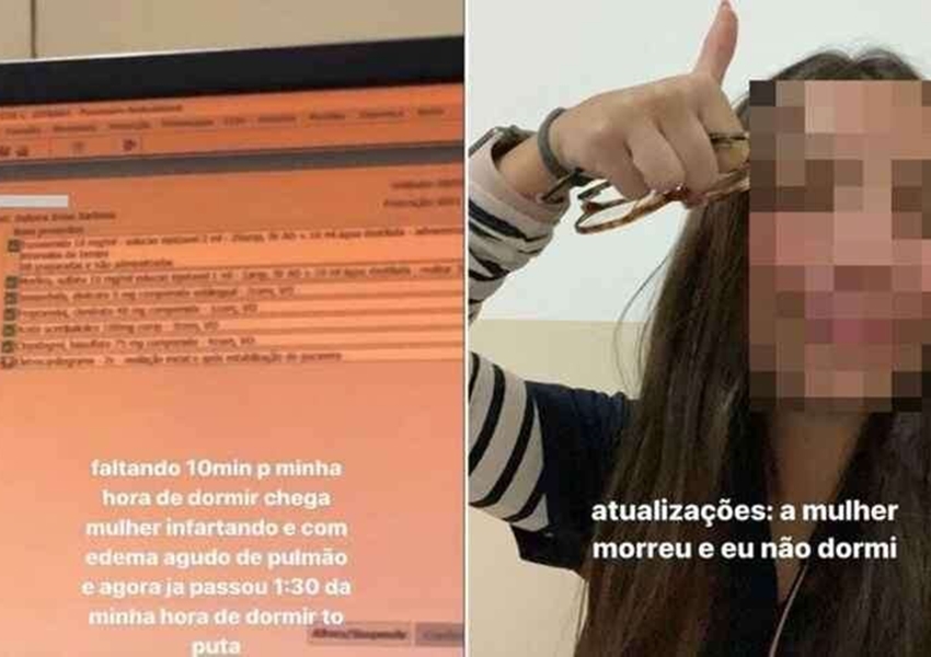 'Morreu e eu não dormi': Estudante de medicina ironiza morte de paciente em AL; ela foi demitida do estágio e suspensa de faculdade 