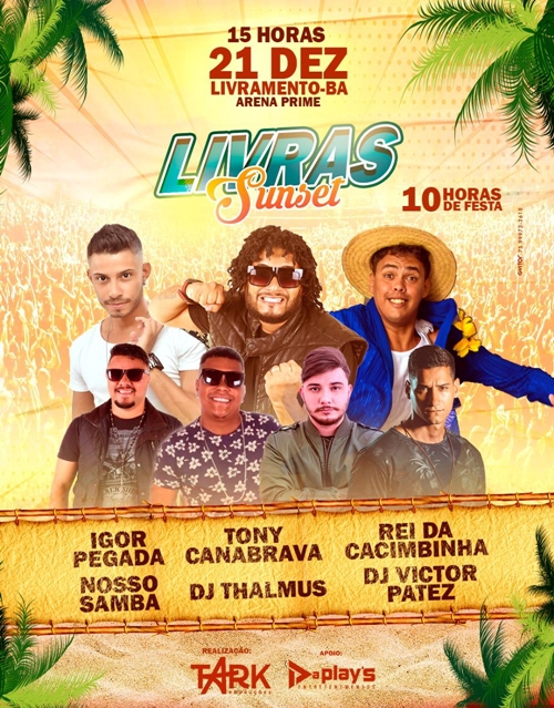 Livras Sunset: Evento acontecerá dia 21 de dezembro na Arena Prime; corra e adquira seu ingresso