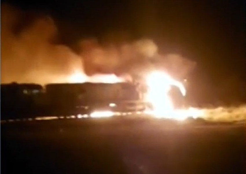 ACIDENTE ENTRE CARRETA E TREM NA BR-030 EM BRUMADO LEVA A INCÊNDIO E INTERDIÇÃO DE RODOVIA