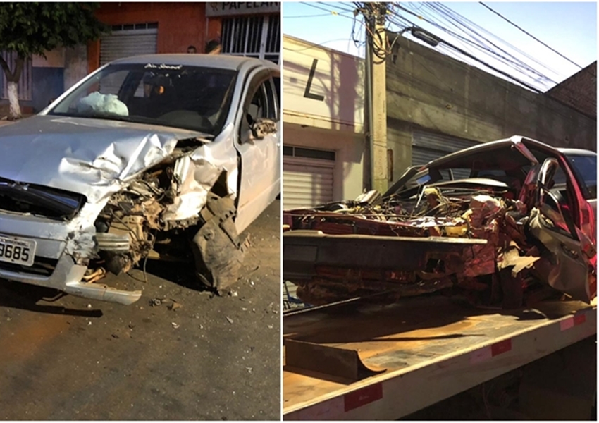 Homem fica preso as ferragens após colisão entre dois veículos em Livramento de Nossa Senhora