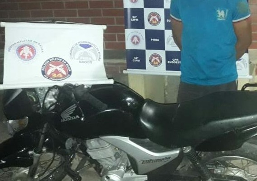 Brumado: Polícia Militar prende homem em flagrante por furto de uma moto