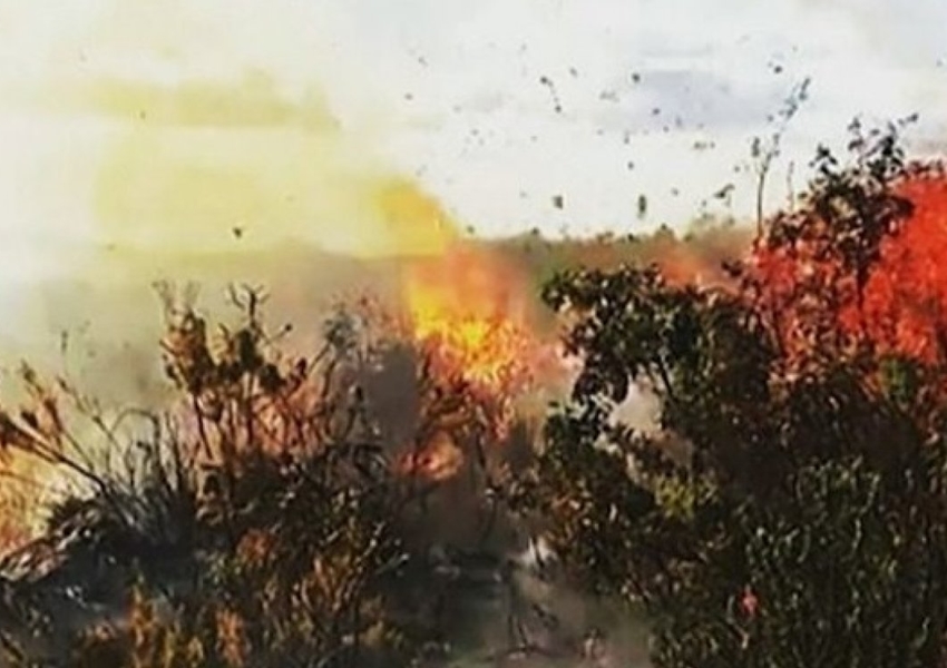 Incêndio que dura três dias atinge Serra da Tromba, região da Chapada Diamantina