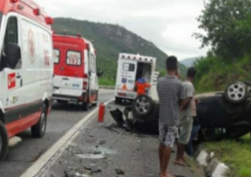  Comandante da Caesg sofre grave acidente na BR-116; Major e familiares estão hospitalizados