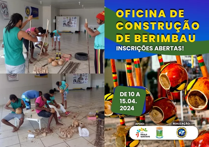 O grupo de Capoeira Jogo de Dentro abre inscrições para oficina de confecção de berimbau
