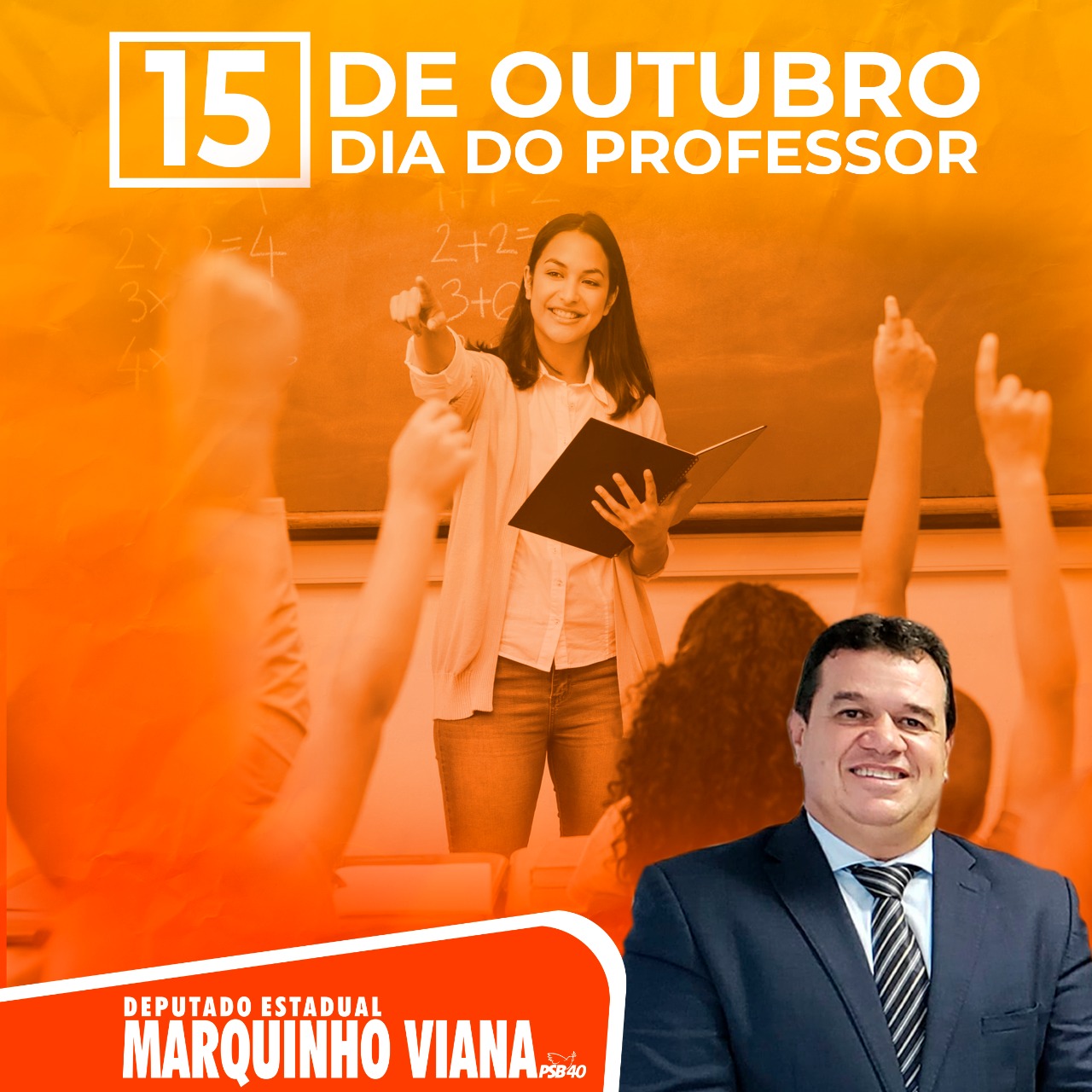 Deputado Marquinho Viana parabeniza o Dia do Professor neste 15 de outubro